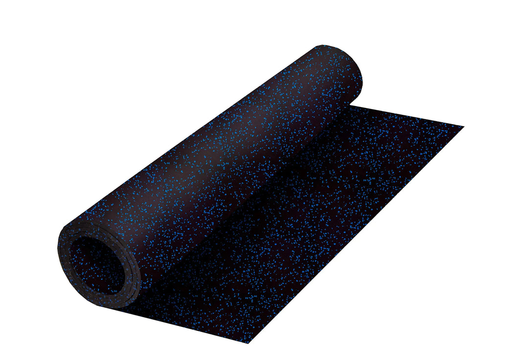 Genaflex Rubber Gym Floor Mat - 8mm Thick - Heavy Duty Commercial Protective Gym Flooring Roll (4 X 6 15% Light Blue)