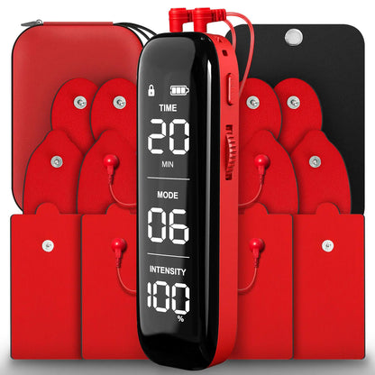 TENS Unit Muscle Stimulator Dual Channel EMS Massager Rechargeable and Compact Tens Machine with 6 Modes 20 Levels Intensity for Pain Relief Physical Therapy Sciatica and Shoulder Recovery