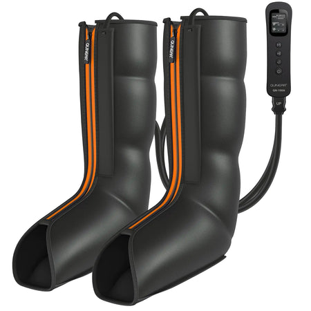 QUINEAR Leg Massager Foot Calf Leg Recovery Massager with Compression Therapy Leg Massage Boots for Leg Circulation and Pain Relief (Yellow)